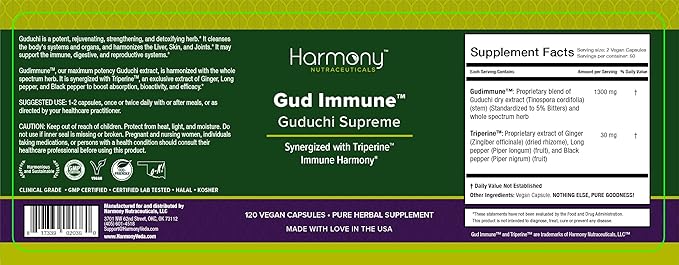 Guduchi Supreme, Highest Potency, Dr. Gumman's 120 Vegan