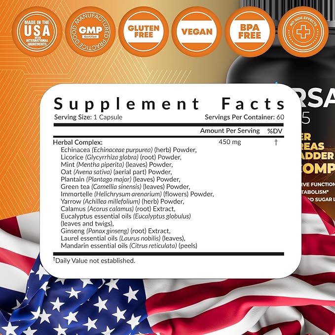 Liver Pancreas Gallbladder Herbal Complex 60 Capsules