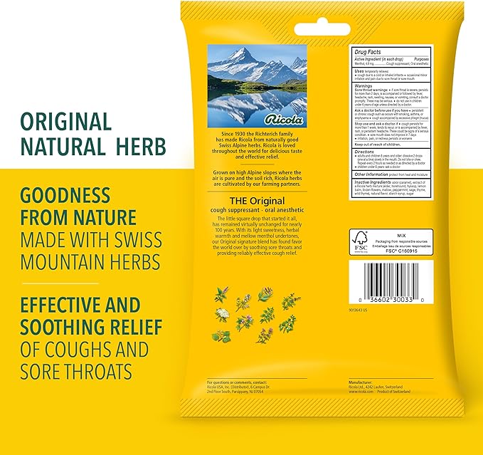 Ricola Original Herb Cough Drops, 45