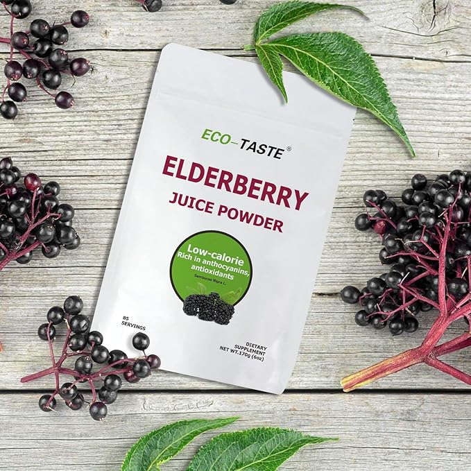 ECO-TASTE Elderberry Juice Powder, Supports Healthy 170g