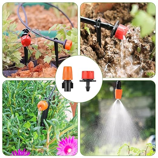 Garden Drip Irrigation Kit,98FT/30M 149Pcs Plants Misting System for Lawn Patio Automatic Irrigation Equipment with 1/4" Blank Distribution Tubing Hose Adjustable Nozzle Emitters Sprinkler