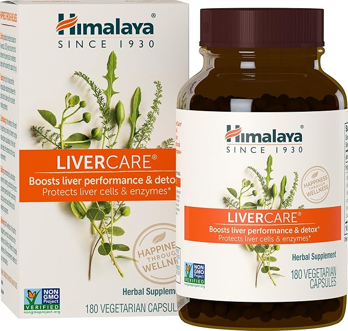 Himalaya LiverCare Herbal Supplement, Liver Cleanse, 375 mg, 180 Capsules, 90 Day