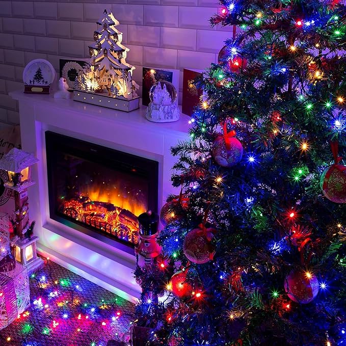 Christmas Lights,200 LED 72FT Outdoor/Indoor Christmas Lights Plug in with 8 Modes & Timer & Memory Function, Waterproof Christmas Lights Outdoor for Holiday Party Christmas Tree Deco