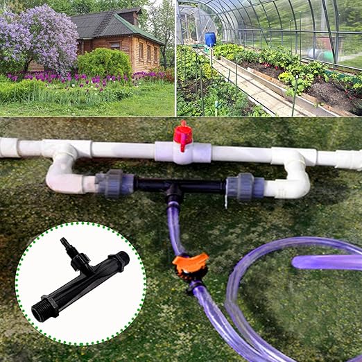 Irrigation Venturi Fertilizer Injector,G1/2inch Garden Irrigation Tube Fertilizer Mixer Injector for Garden Irrigation, Agricultural Injection Irrigation System