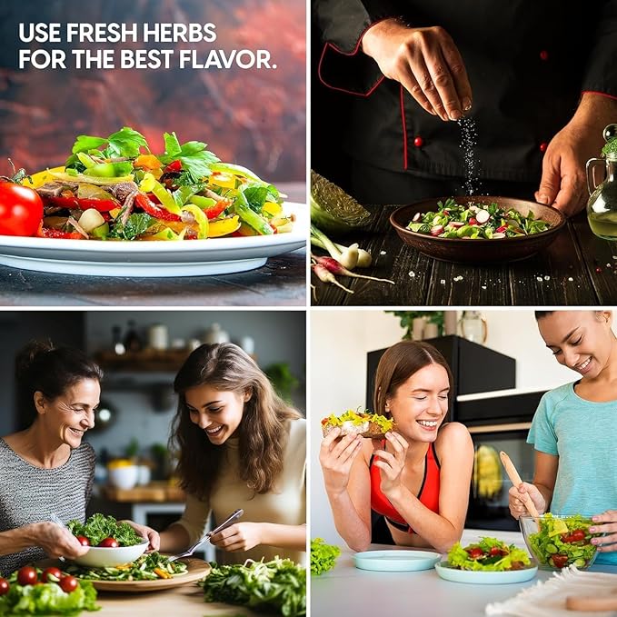 Deluxe Ceramic Indoor Herb Kit 4 Set. Variety Herbs for Indoor & Outdoor – Get Growing with Pots, Potting Soil for Window Herb Garden. (Ceramic Edition)