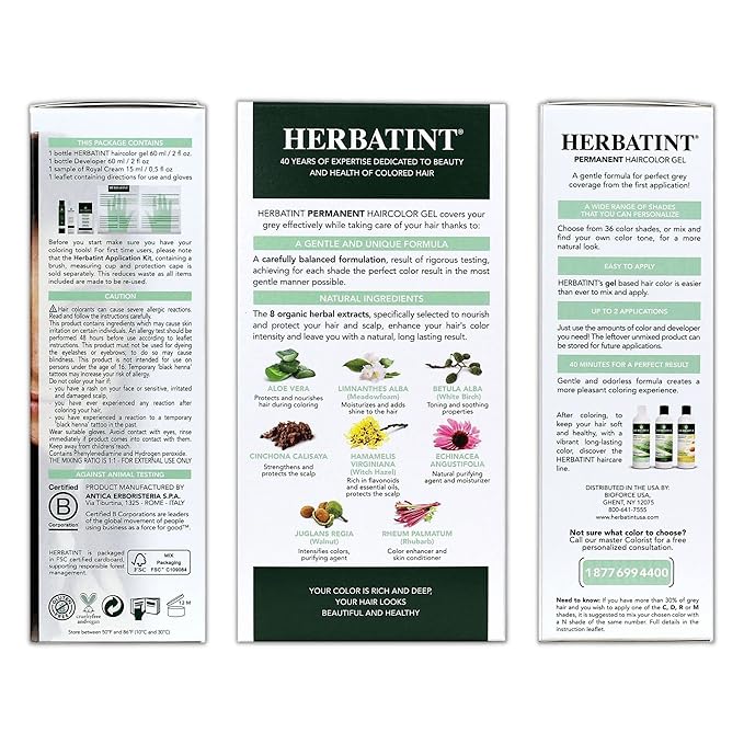 Herbatint, Hair Color Light Mahogany Chesnut 5M, 4 4 Fl