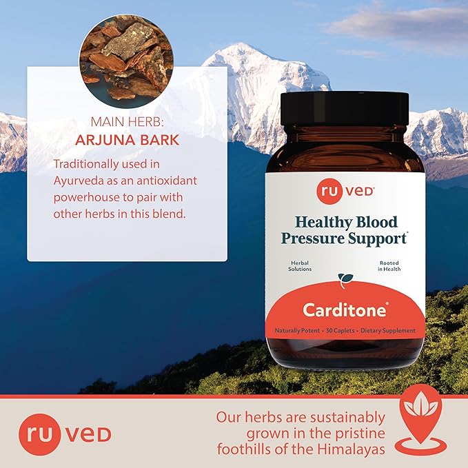 ruved Carditone, Doctor-Formulated, All-Natural Ayurvedic Herbal 30 Years, 30 Vegetarian
