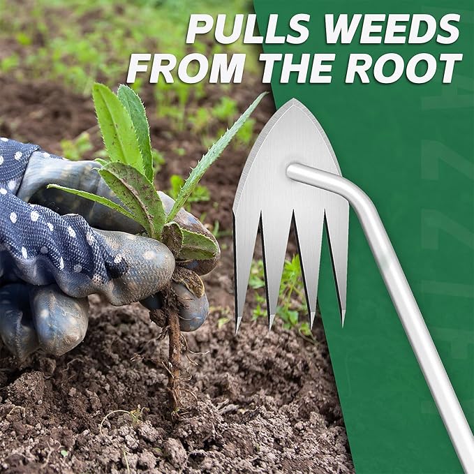 Japanese Weed Puller Tool Garden Tools Hand Weeder Tools - Gardening Hand Tools Weed Remover Tool for Vegetable Gardening Backyard Farm Planting & Weeding Removal Quick Work