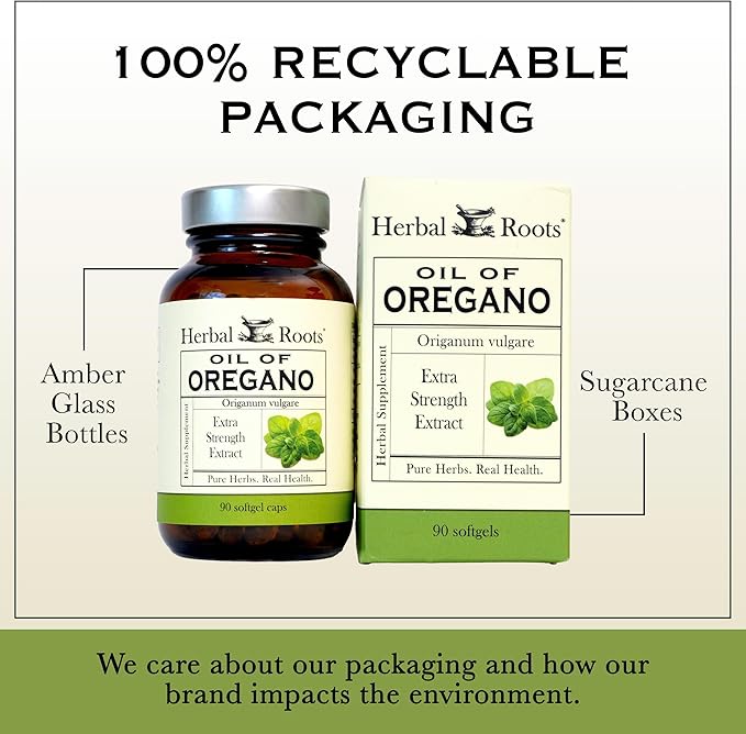 Herbal Roots Oil of Oregano 90 Easy 150mg