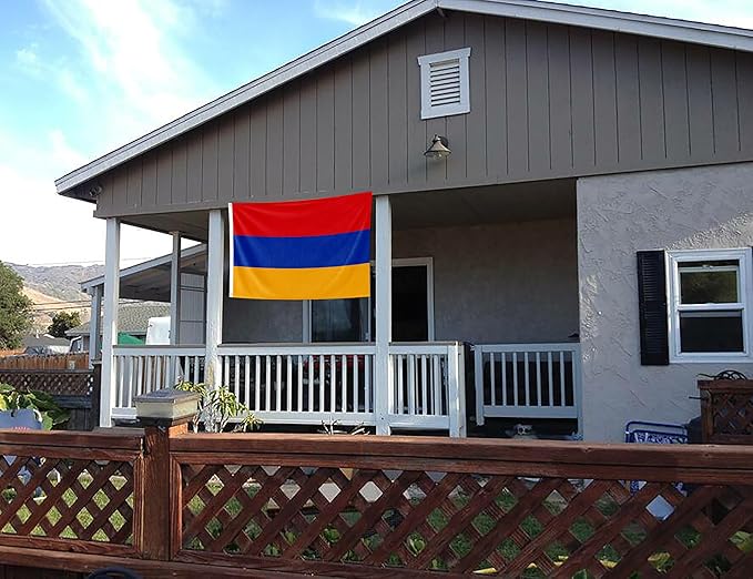 Armenia Flag 3x5FT Armenian National Polyester Flag With 2 Grommets For Patriotic Armenian Themed Festival Events Party Decoration(Armenia, 3x5FT)