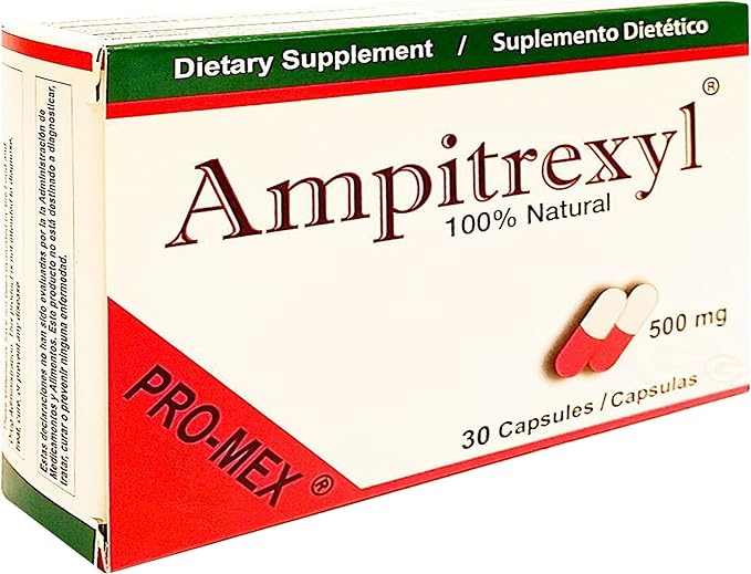 500mg x 6 Pack - Herbal Immune Support Supplement Promex Ampitrexyl; 30 Capsules Each (180 Capsules Total)