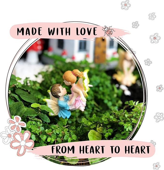 WILD PIXY Miniature Fairy Figurine - Fairy Garden Fairies with an Inspiration Theme, Includes A Fairy Poem and Gift Box, Gorgeous Miniature Garden Decoration for Indoor or Outdoor Fairy Gardens