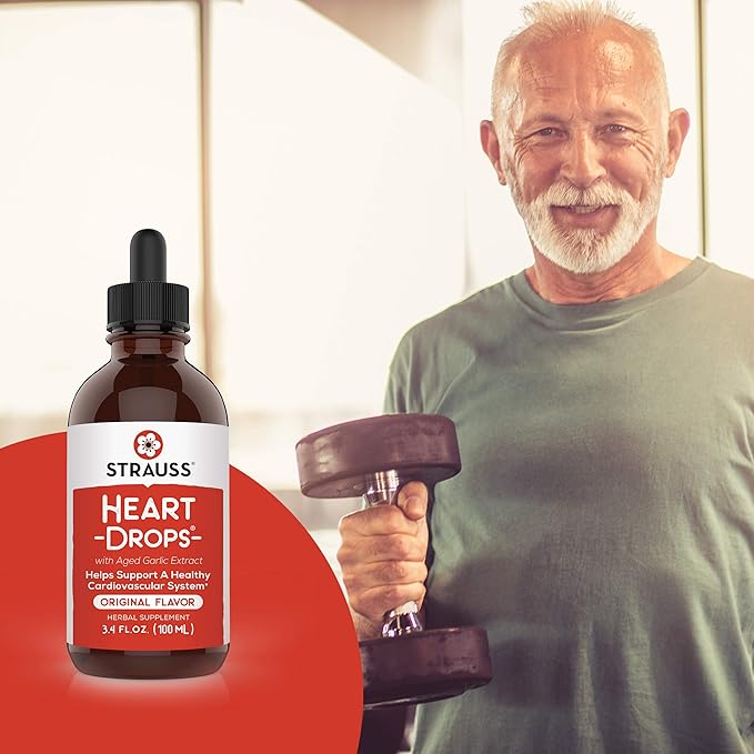 Strauss Naturals Heartdrops, Herbal Heart Supplements 3.4 fl