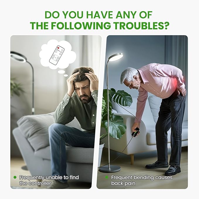 60" Grow Light for Indoor Plants, Upgrade Controller Red Blue White Full Spectrum 95 LED beads Plant Light with Stand,Floor Grow Lamp with Timer 3/9/12H,Dimmable Halo Growth Lamp for Plants