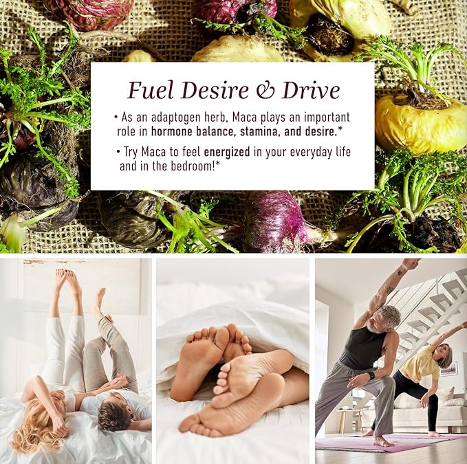 Maca Root Gummies with Natural Peach Flavor | Drive, Performance & Energy Support | Hormone Balance for Women and Men | Herbal Supplements 200MG Extra Strength | Vegetarian, Non-GMO | 60 Gummies