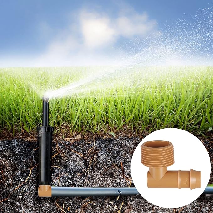 1/2 Inch Threaded Drip Irrigation Male Adapter:Drip Irrigation Universal PVC Adapter 3/4" Male Pipe Thread (MPT) x 1/2" Barb Elbow Swing Pipe Irrigation Fittings (10 Pack))