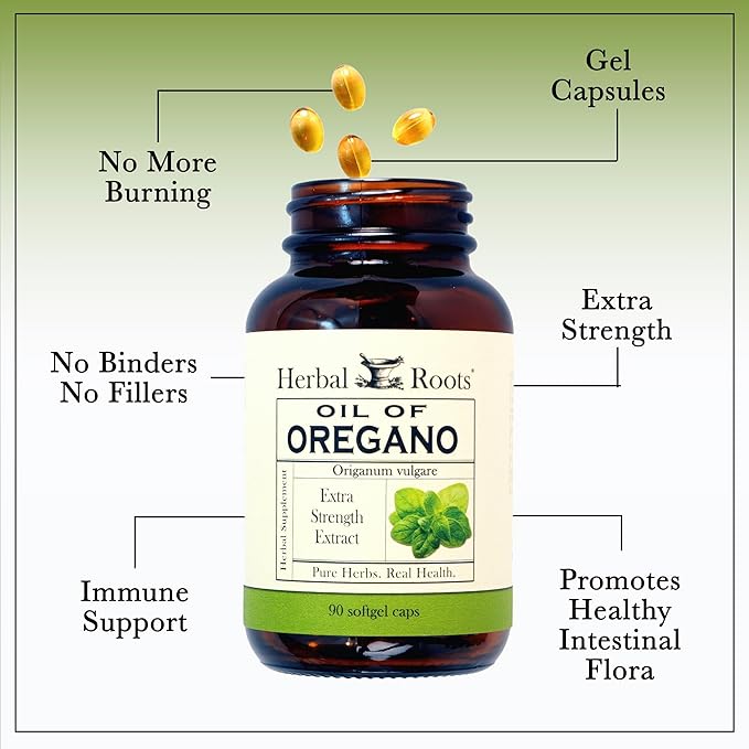 Herbal Roots Oil of Oregano 90 Easy 150mg