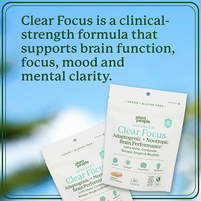 Plant People Herbal Supplement for Clear Focus Supplements|40 Capsules