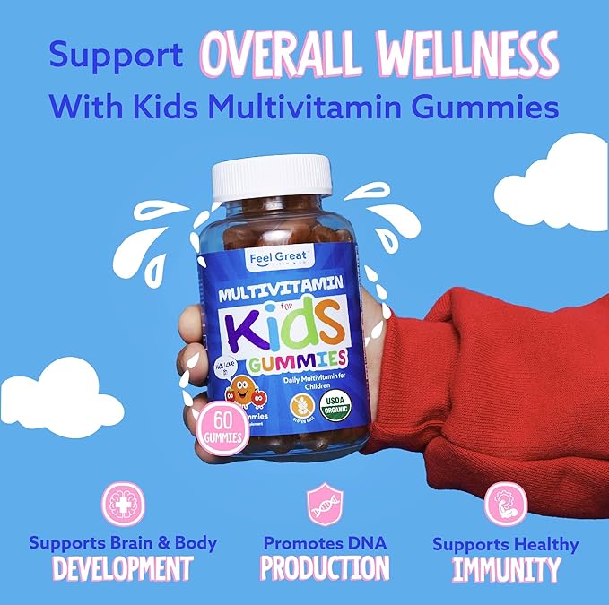 USDA Organic Kids Multivitamin Gummies by 60 Kids