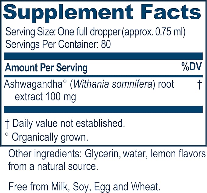 Ayush Herbs Ashwagandha Drops, Cognitive, Adrenal, 2 Ounces
