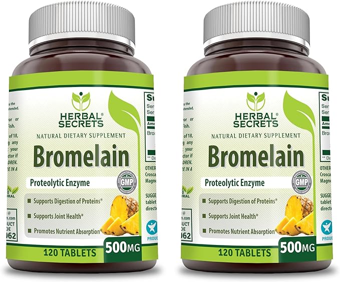 Herbal Secrets Bromelain 500 Mg 120 2 |
