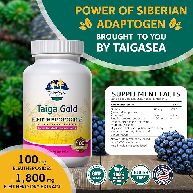Wild Eleuthero Root Extract, Herbal Extract 100 Vegeterian