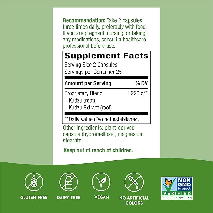 Nature's Way Herbal Kudzu Root, 1,226 50 Vegan