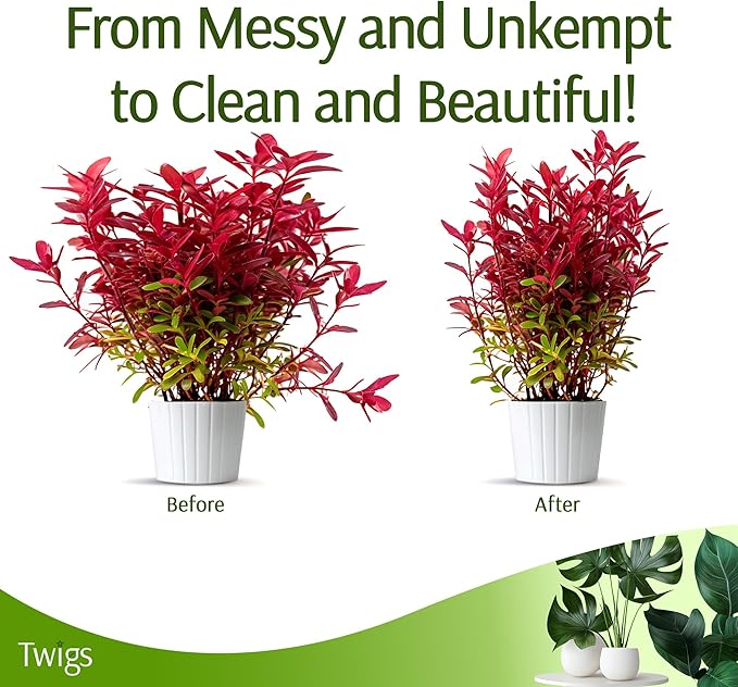 Plant Support Stakes, Stem Holder Structures for Indoor & Outdoor Use, Garden Accessories for Climbing & Potted Plants, Trellis Alternative - Begonia Red, 10 Pack, 22" L, Original