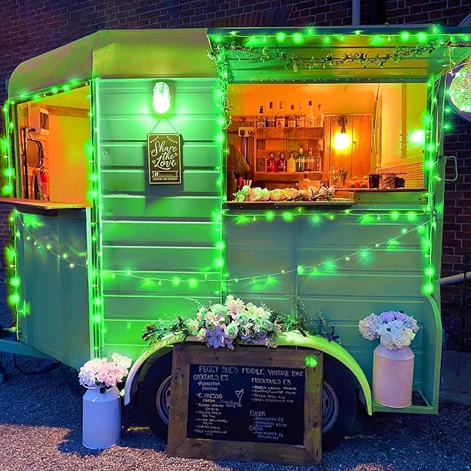 300 LED Green Lights Outdoor, 99ft Green String Lights for St Patricks Day Decor, Clear Wire 8 Modes Waterproof Plug in Green Christmas Lights with Timer Memory for Room Tree Party Decorations