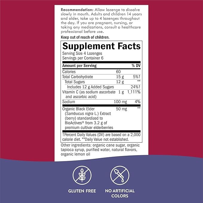 Nature’s Way Sambucus Elderberry Lozenges, 1000 24 Count