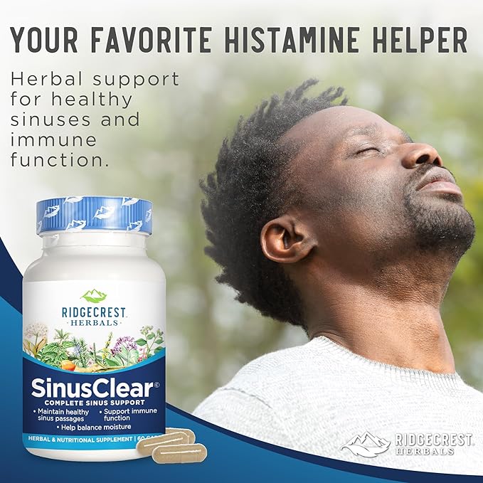 RidgeCrest Herbals SinusClear, Complete Formula (60 Veg 30 Serv)