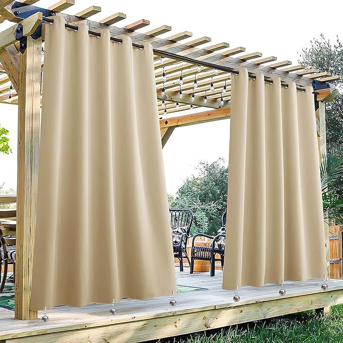 10 Pack Heavy Duty Curtain Weights for Outdoor, Stainless Steel Drapery Clip Keepping Curtain Panel Straight, Keep Outdoor Curtain Flag from Waving, Help Weigh Down Sun Curtain Tablecloth Garden Flag