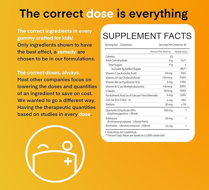 A Dose of Immunity Kids Quercetin 100mg Quercetin 60 Gummy 1)