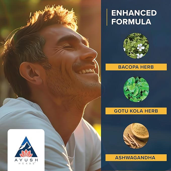 Ayush Herbs BacopaPlus, Ayurvedic Supplement 90 Vegetarian