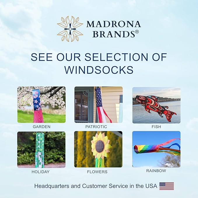 Madrona Brands Blue Tang Tropical Fish Windsock | Durable Outdoor Hanging Decoration | Yard, Garden, Boat, Home and More | 30-Inch