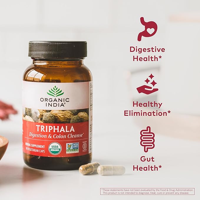 Organic India Triphala Capsules Organic 180 Capsules