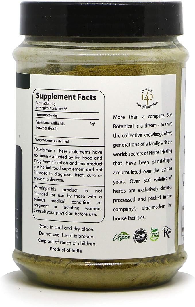 bixa BOTANICAL Valerian Root Powder (Valeriana 7 Oz (200g)
