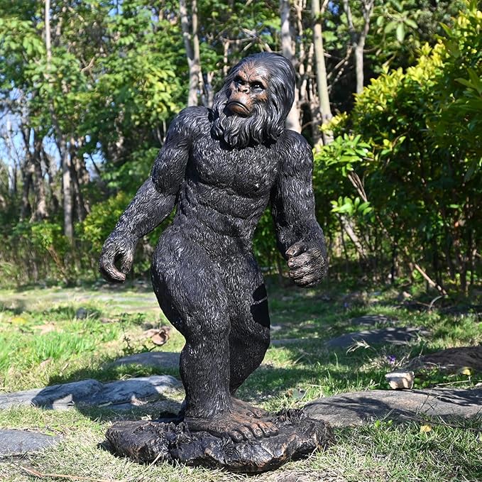 Garden Statues Bigfoot Yard Decor - Grandpa Yeti Large Lawn Products Birthday Decorations Life Size Sasquatch Figurine Resin Tall Outdoor Sculpture for Outside Patio Front Porch