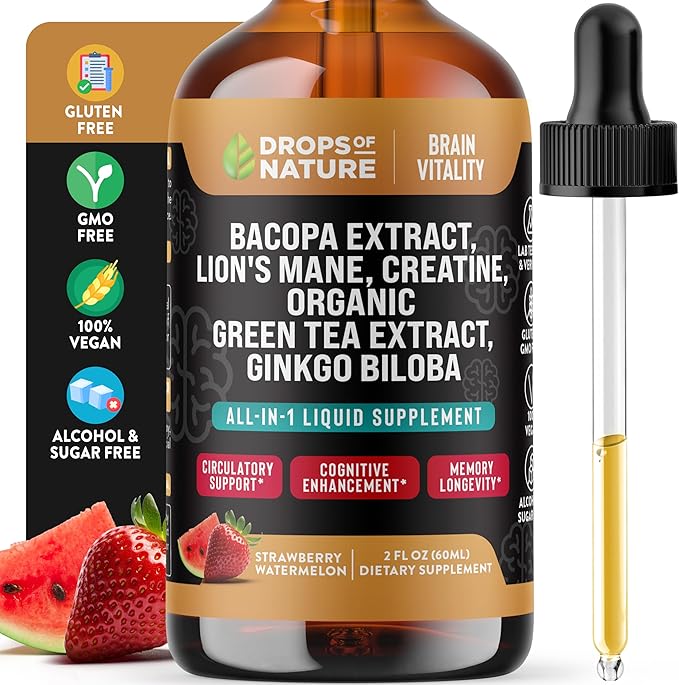 Creatine & Bacopa Liquid Drops 60mL)
