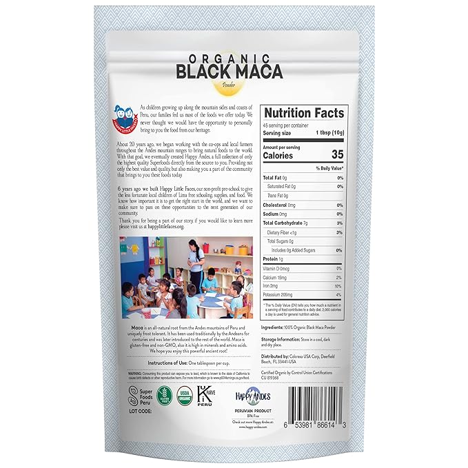 Happy Andes Organic Black Pure & 16 oz