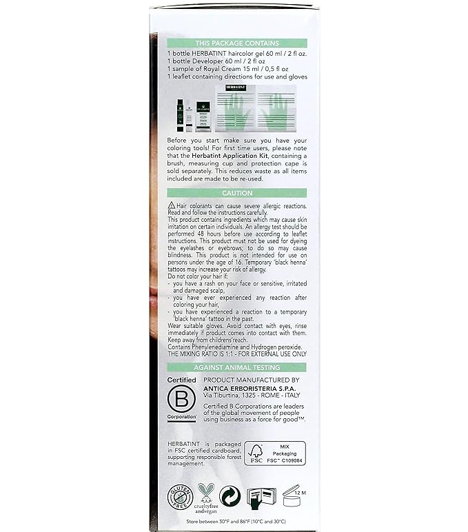 Herbatint Permanent Haircolor Gel, 5N Light (5N) 4.56 4.56 Fl