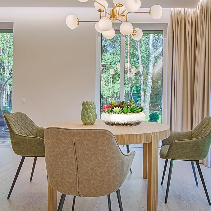 Succulent Pots - 11.5 Inch Ceramic Bonsai Pots with Drainage, Large Shallow Succulent Planters for Indoor Outdoor Plants, Round Glazed Cactus Flower Plant Container Bowl Home Desk Decor(White)