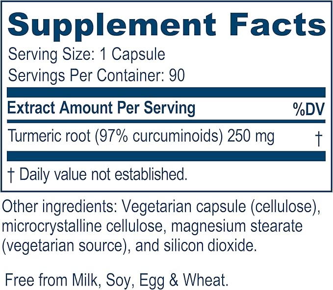 Ayush Herbs Curcumin 97%, Herbal Turmeric 90 Capsules