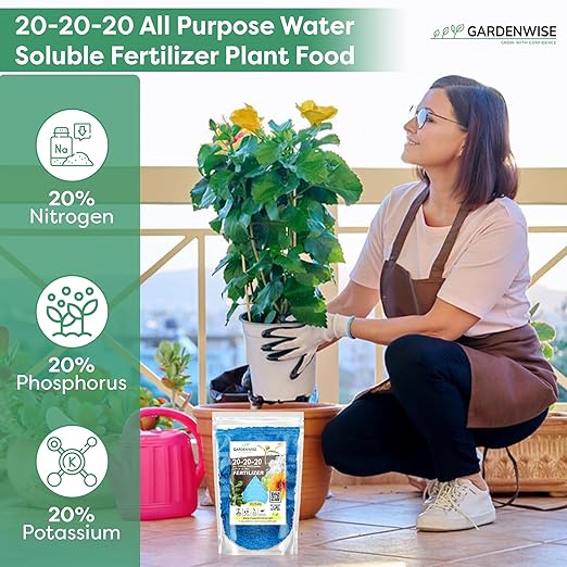 20-20-20 Water-Soluble Fertilizer β Powder for Liquid Plant Food for Indoor & Outdoor Plants, Orchids, Vegetables, Lawns, Flowers β 20 20 20 Fertilizer (20 QUARTS)