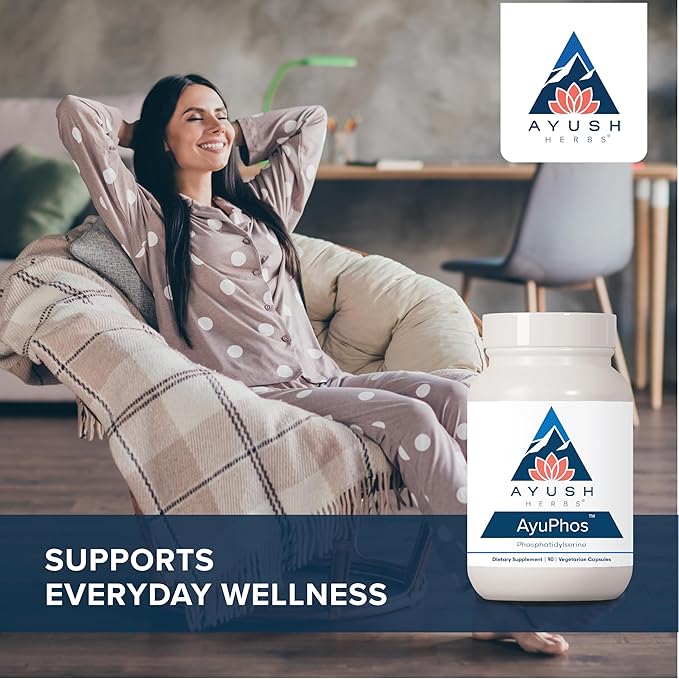 Ayush Herbs AyuPhos, Soy-Free Phosphatidylserine Brain 90 Vegetarian