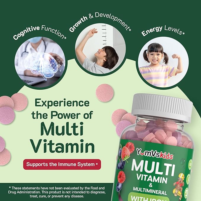 YumVs Complete Kids Multivitamin with Iron 2 Year (120 Tablets)