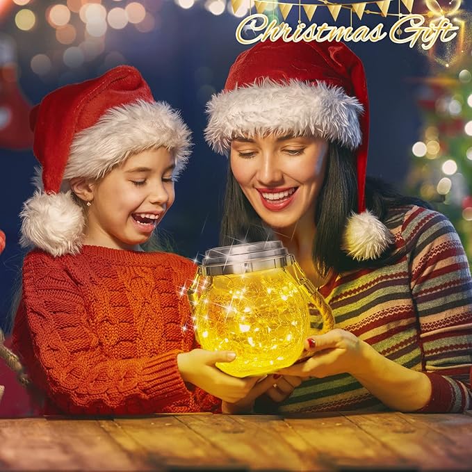 ROSHWEY 4 Pack Solar Lanterns Outdoor, 30 LED Waterproof Garden Decor Hanging Lights Decorative Backyard Decorative Lighting for Patio Pathway