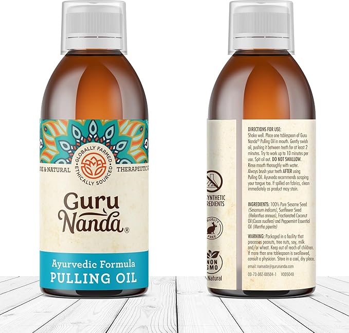 GuruNanda Original Oil Pulling with Tongue 8.45 Fl