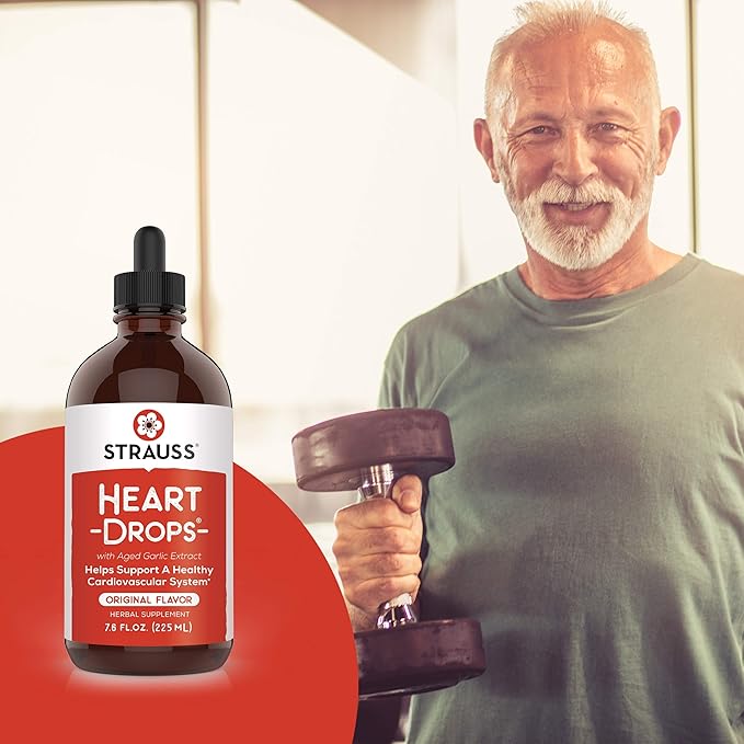 Strauss Naturals Heartdrops, Herbal Heart Supplements 7.6 fl
