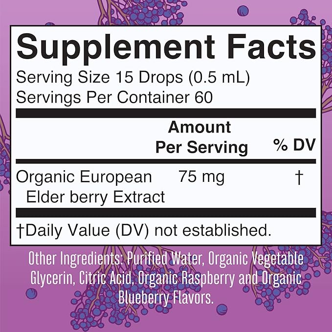 MaryRuth Organics Cocomelon Kids Elderberry Syrup, 4-13 Years, 1 Fl